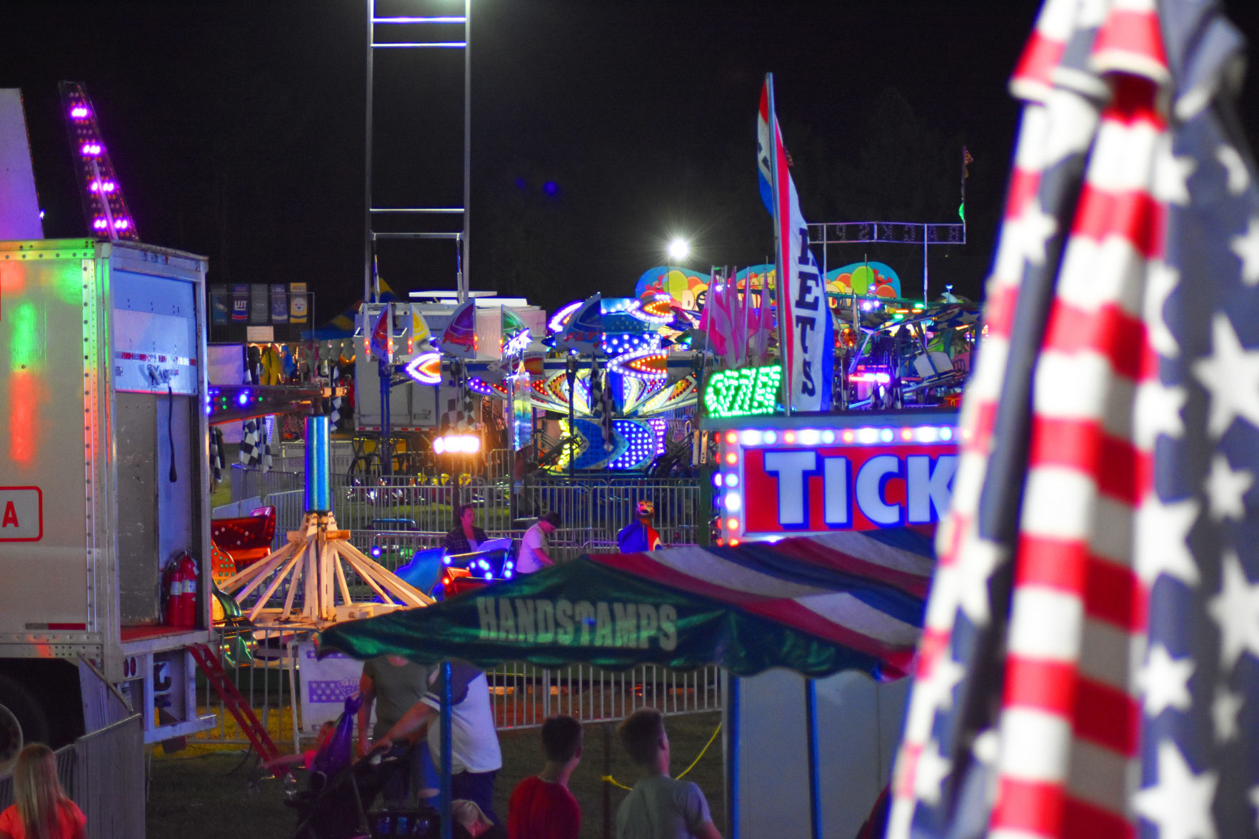 Washington County Fair at night